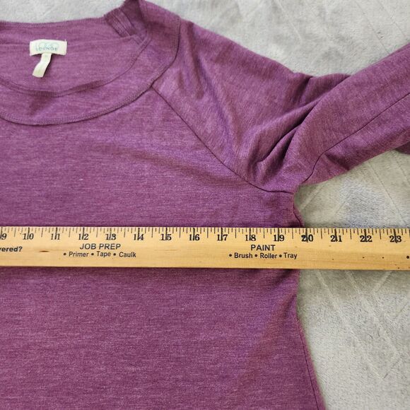 LOGO by Lori Goldstein Knit Tunic Top Size Medium Purple - Picture 5 of 10